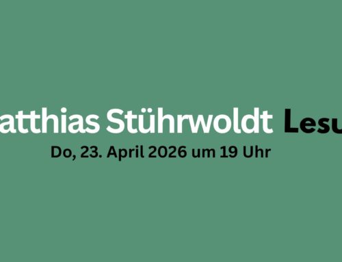 Lesung mit Matthias Stürwoldt